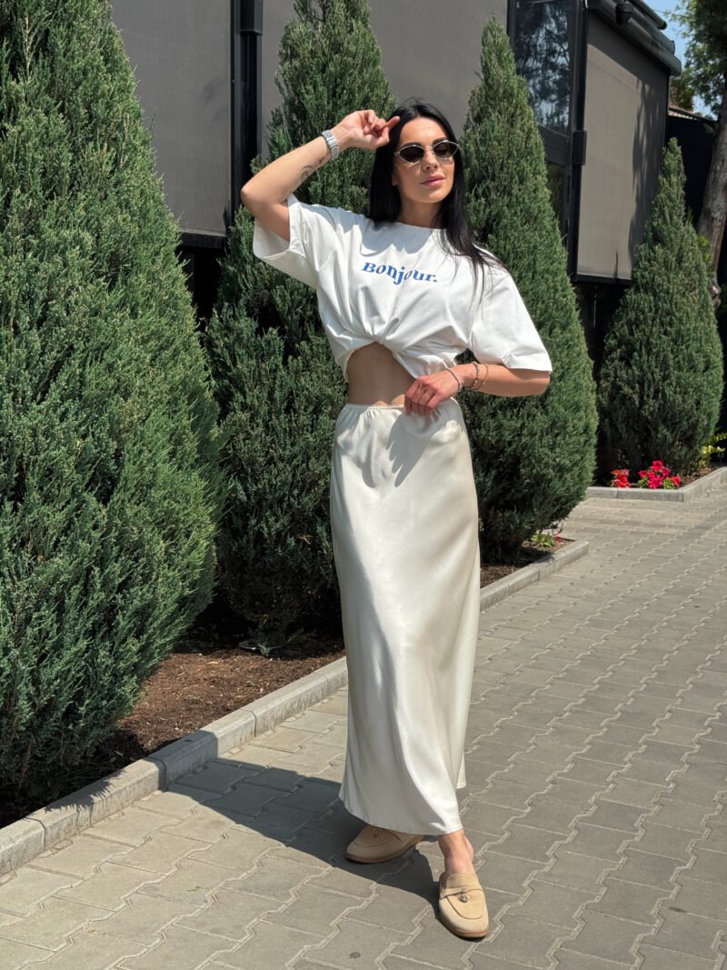 Сатинова спідниця на резинці