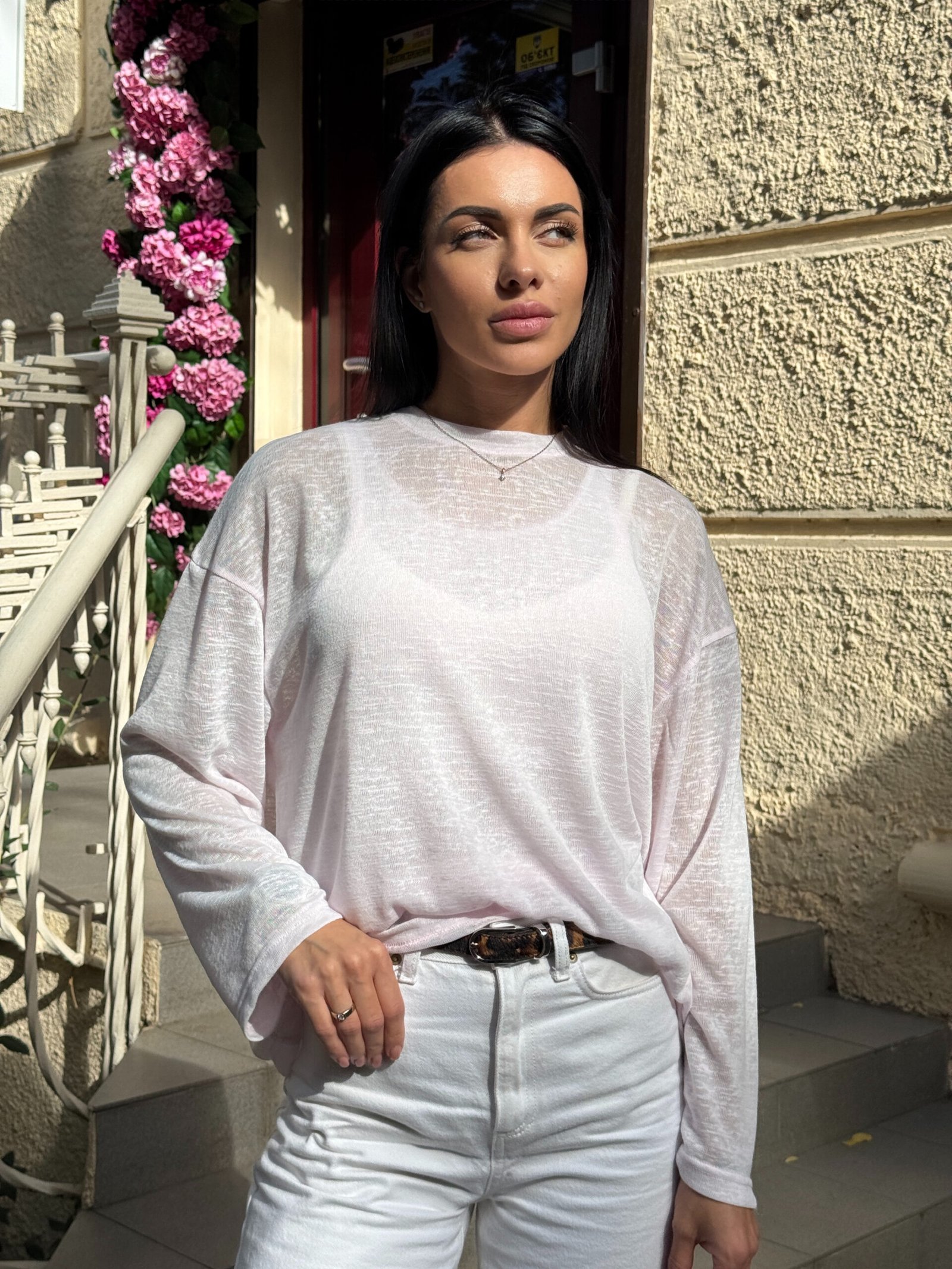 Комплект із віскози: лонг оверсайз та майка