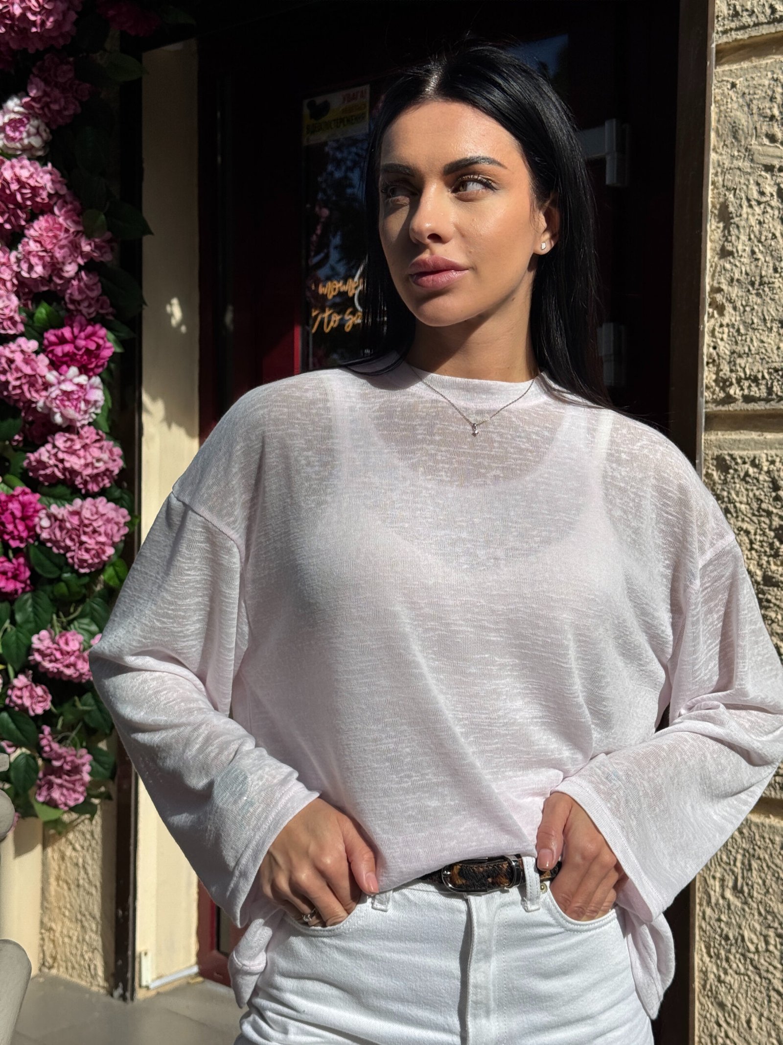 Комплект із віскози: лонг оверсайз та майка