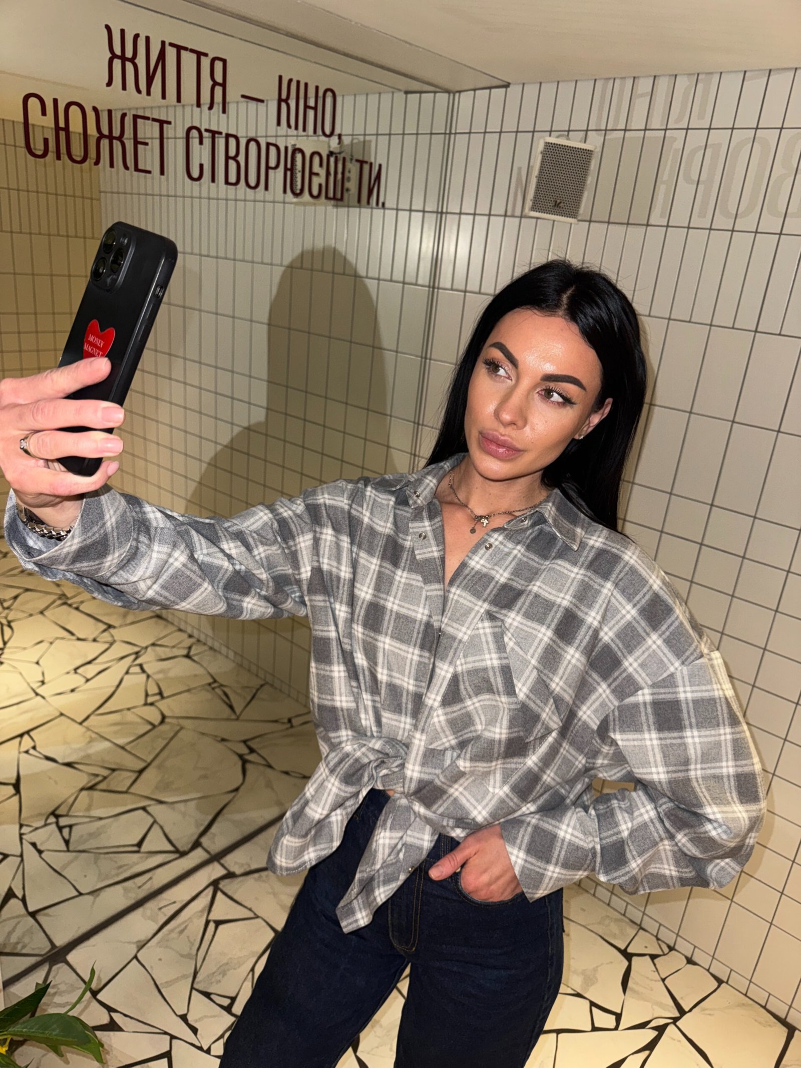 фланелева сорочка з акцентною кишенею