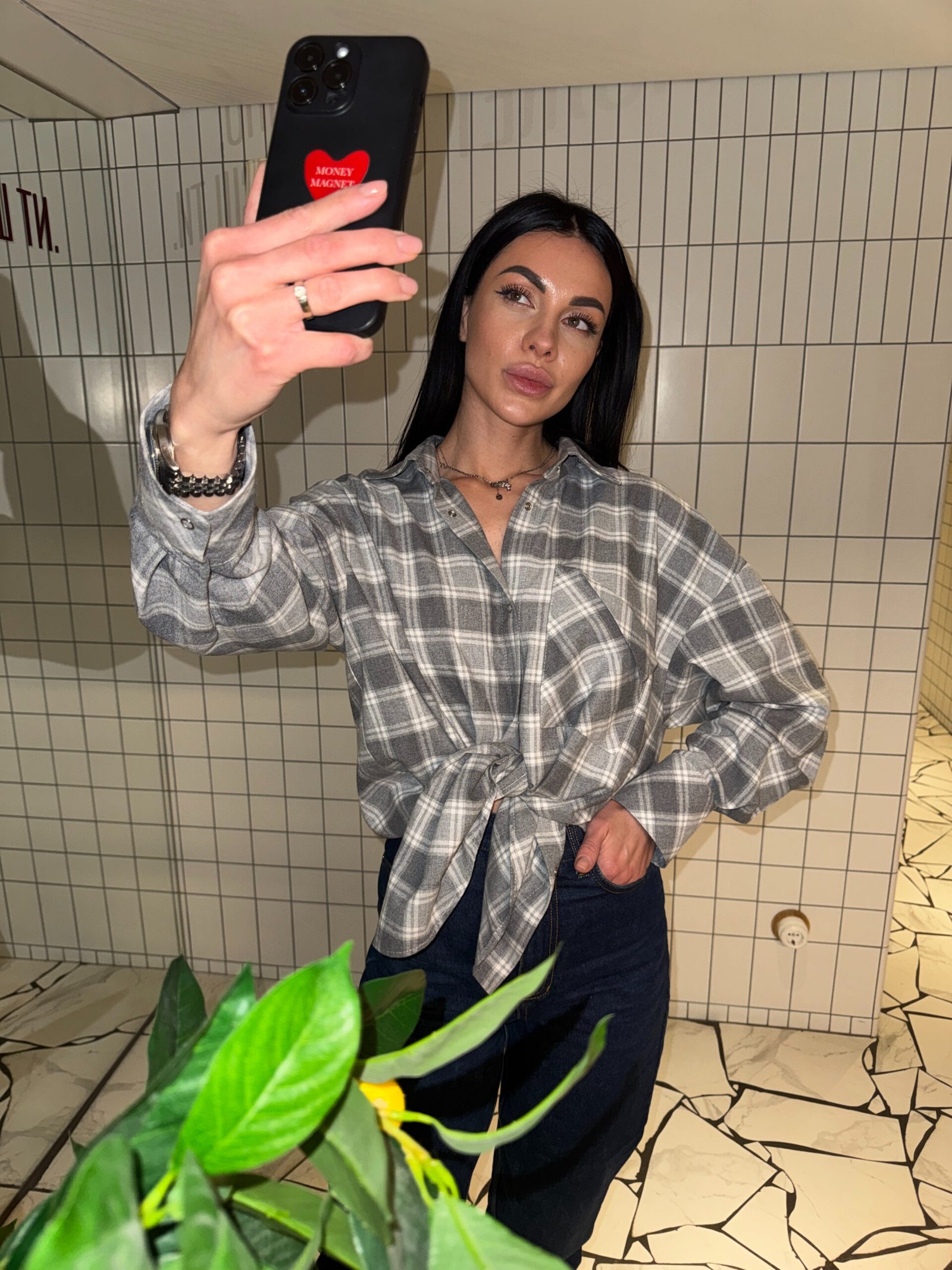 фланелева сорочка з акцентною кишенею