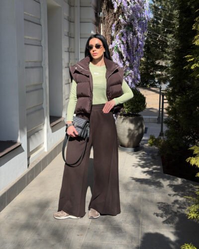 Штани зі складками вільного крою