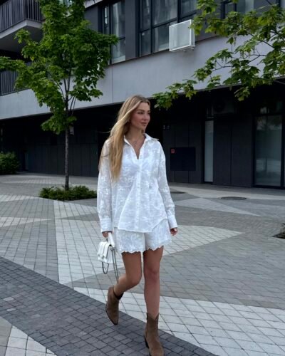 Костюм кимоно та шорти, батист з вишивкою