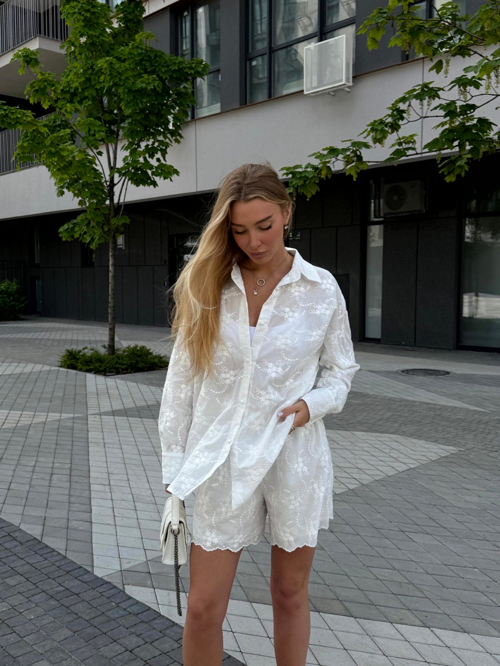 Костюм кимоно та шорти, батист з вишивкою