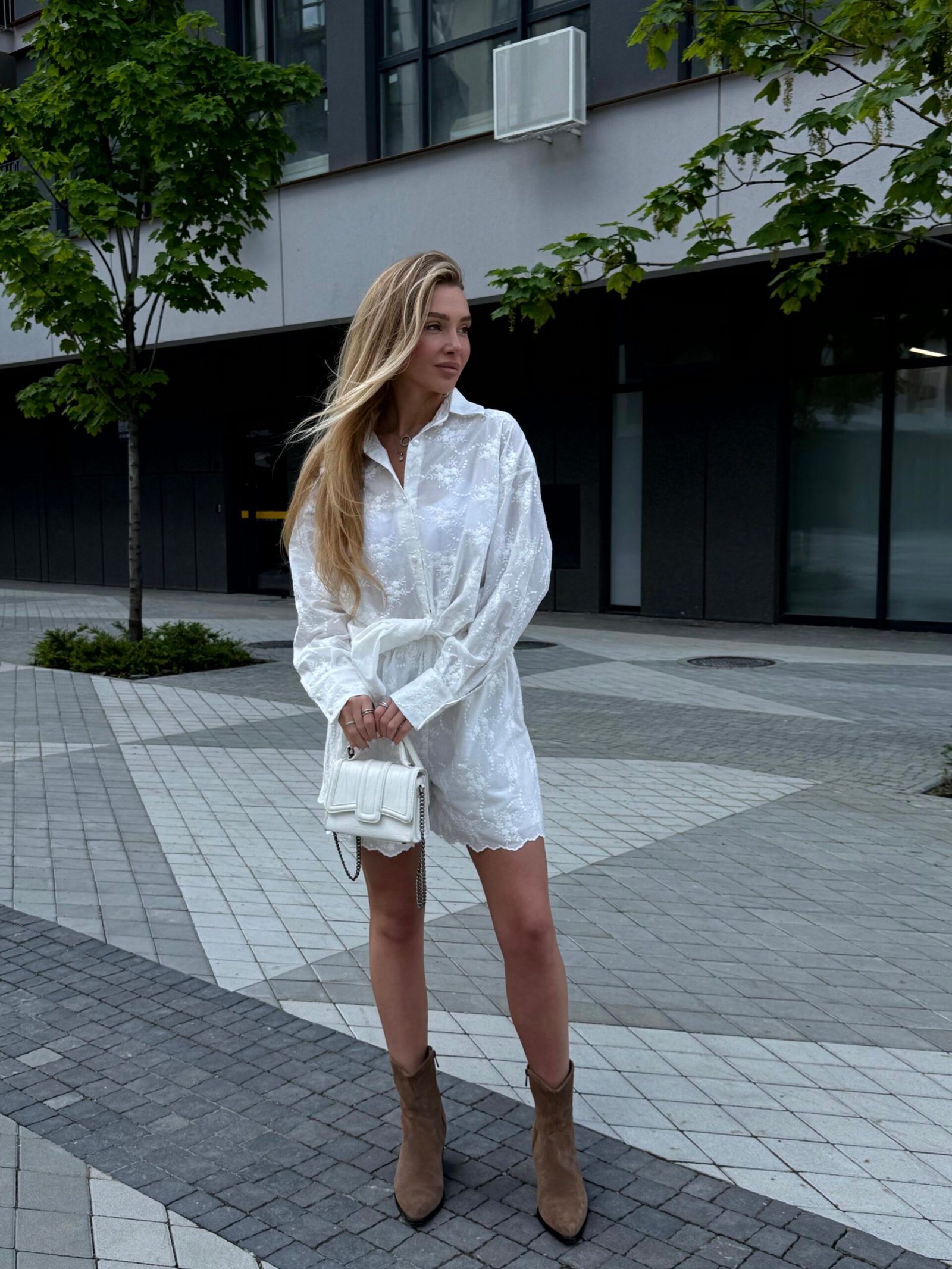 Костюм кимоно та шорти, батист з вишивкою