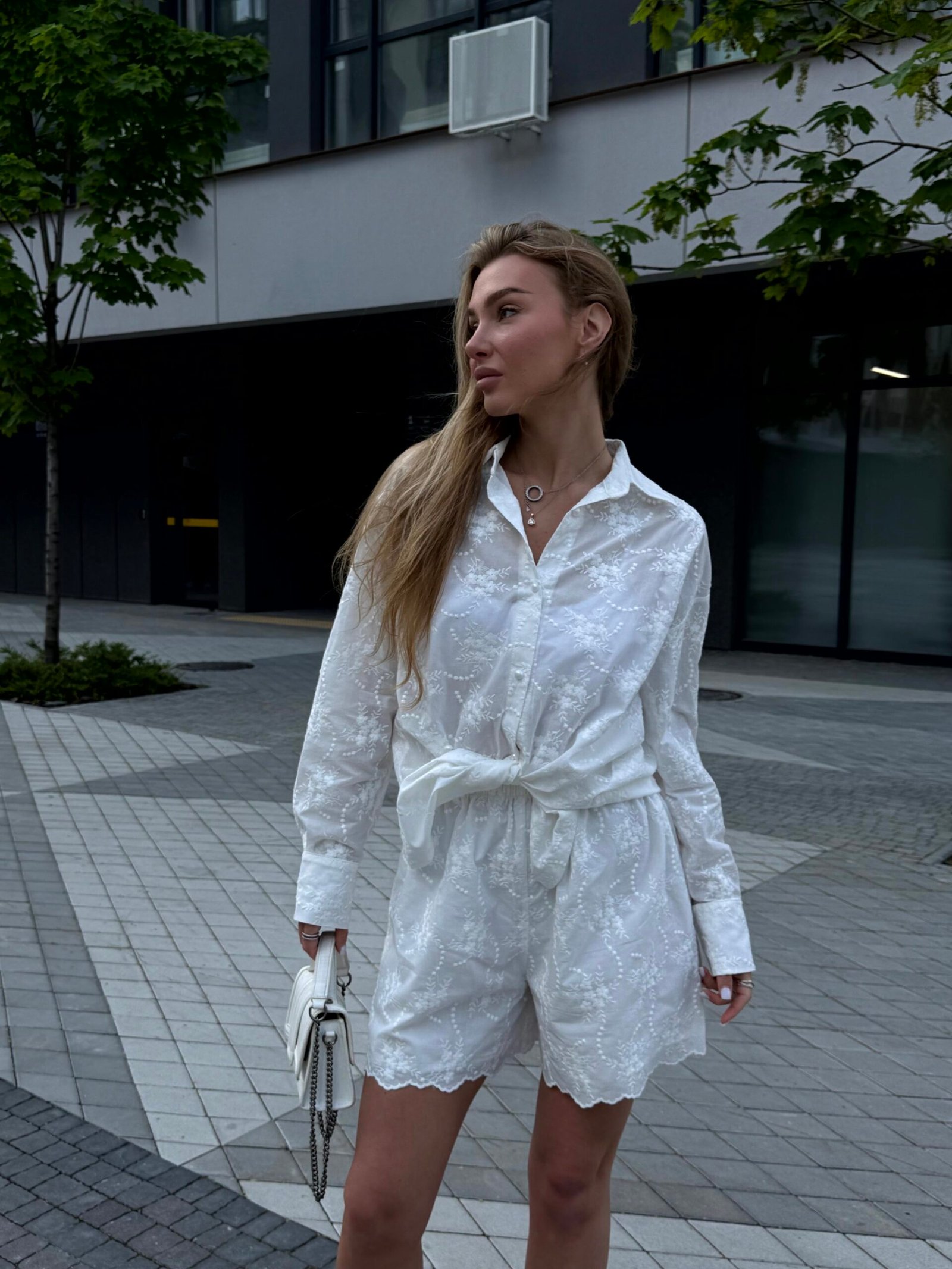 Костюм кимоно та шорти, батист з вишивкою