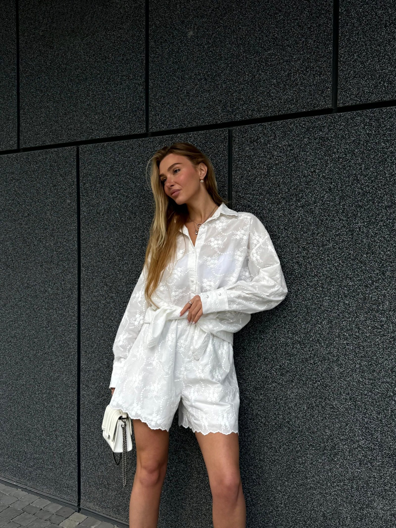 Костюм кимоно та шорти, батист з вишивкою