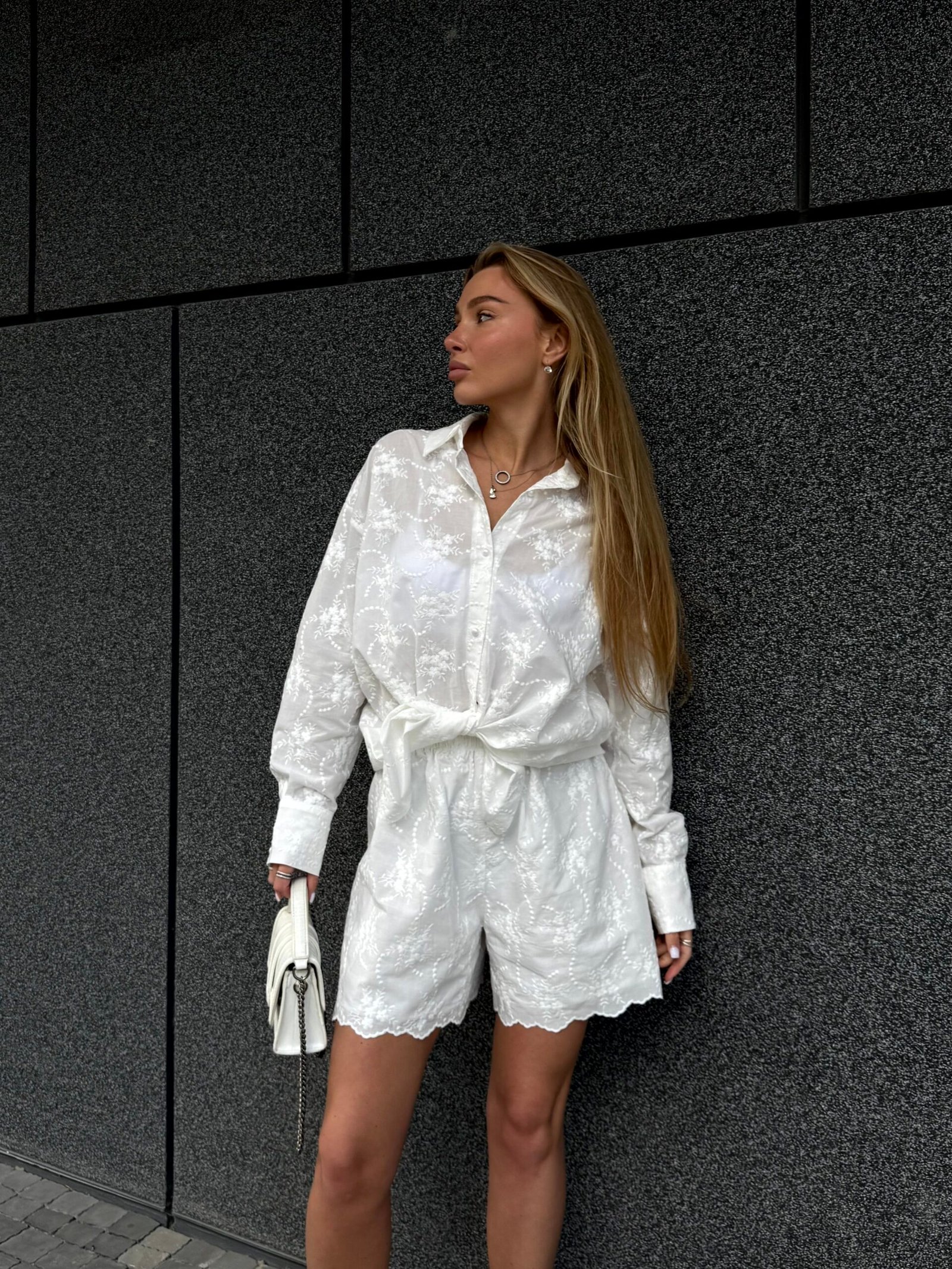 Костюм кимоно та шорти, батист з вишивкою