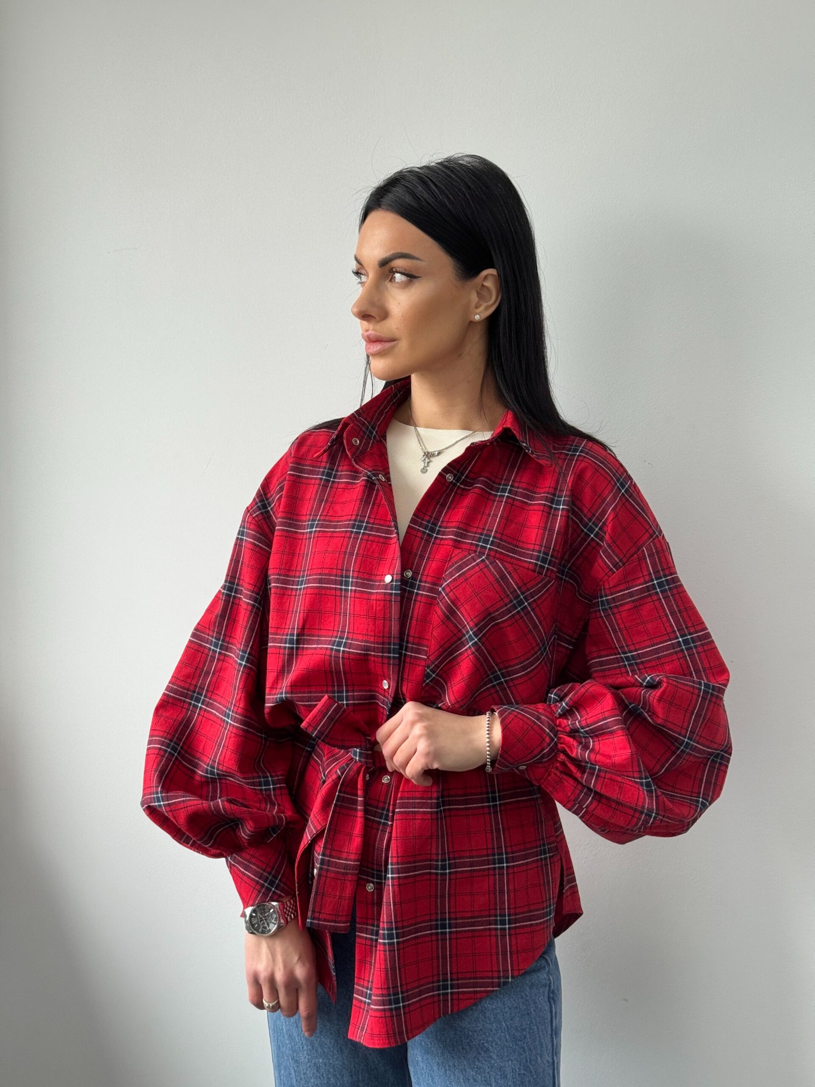 Сорочка клітинка OverSize