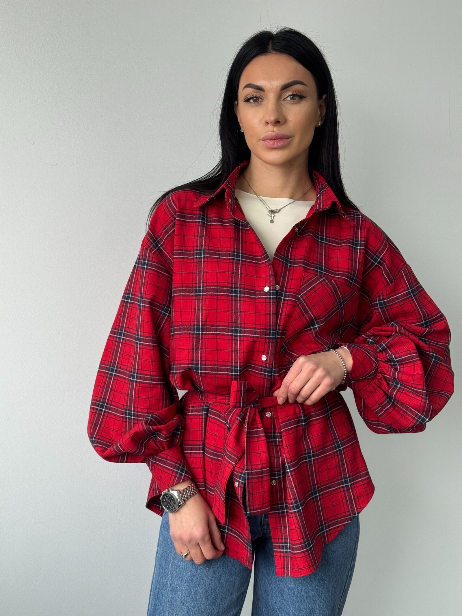 Сорочка клітинка OverSize