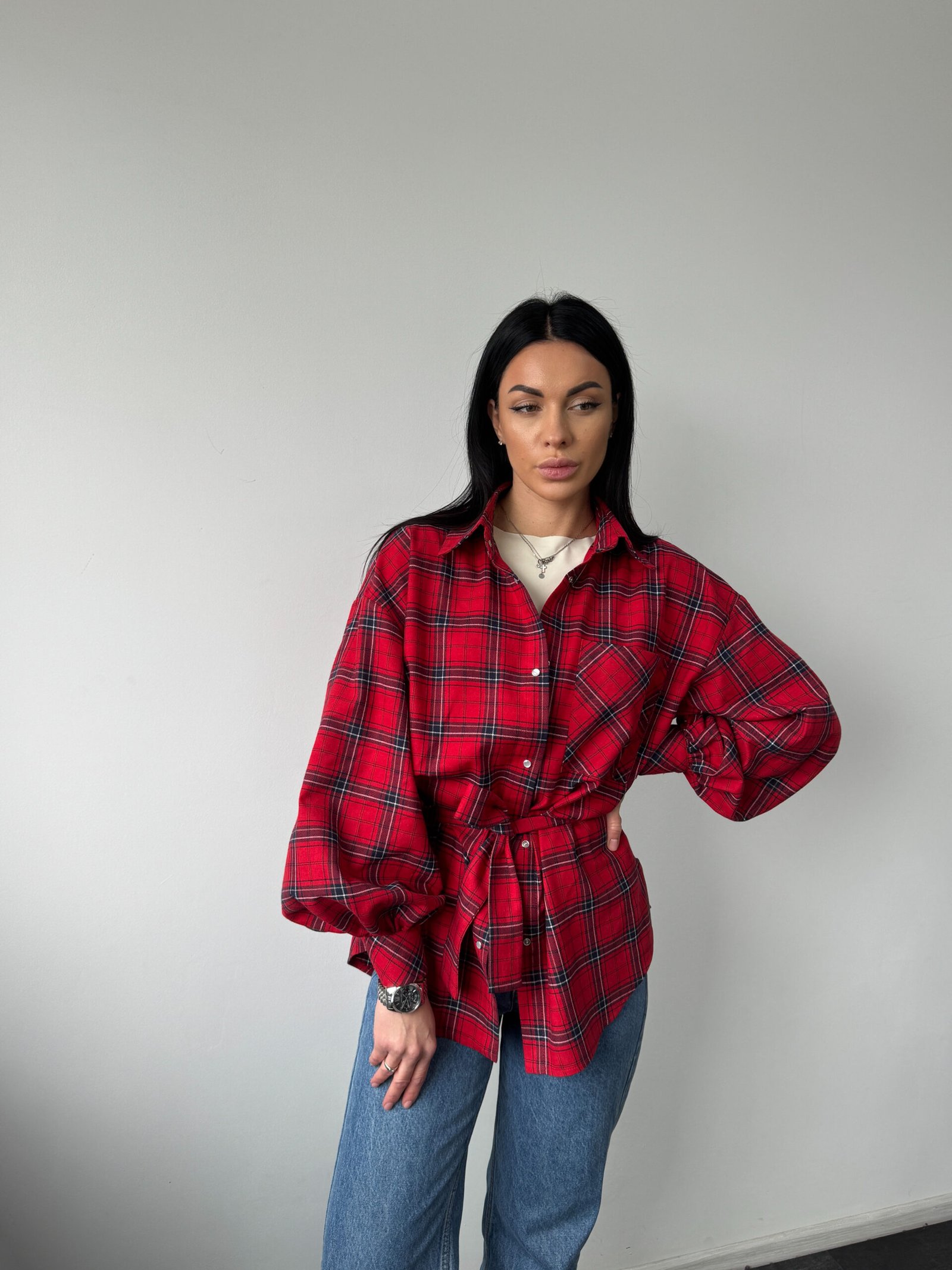 Сорочка клітинка OverSize