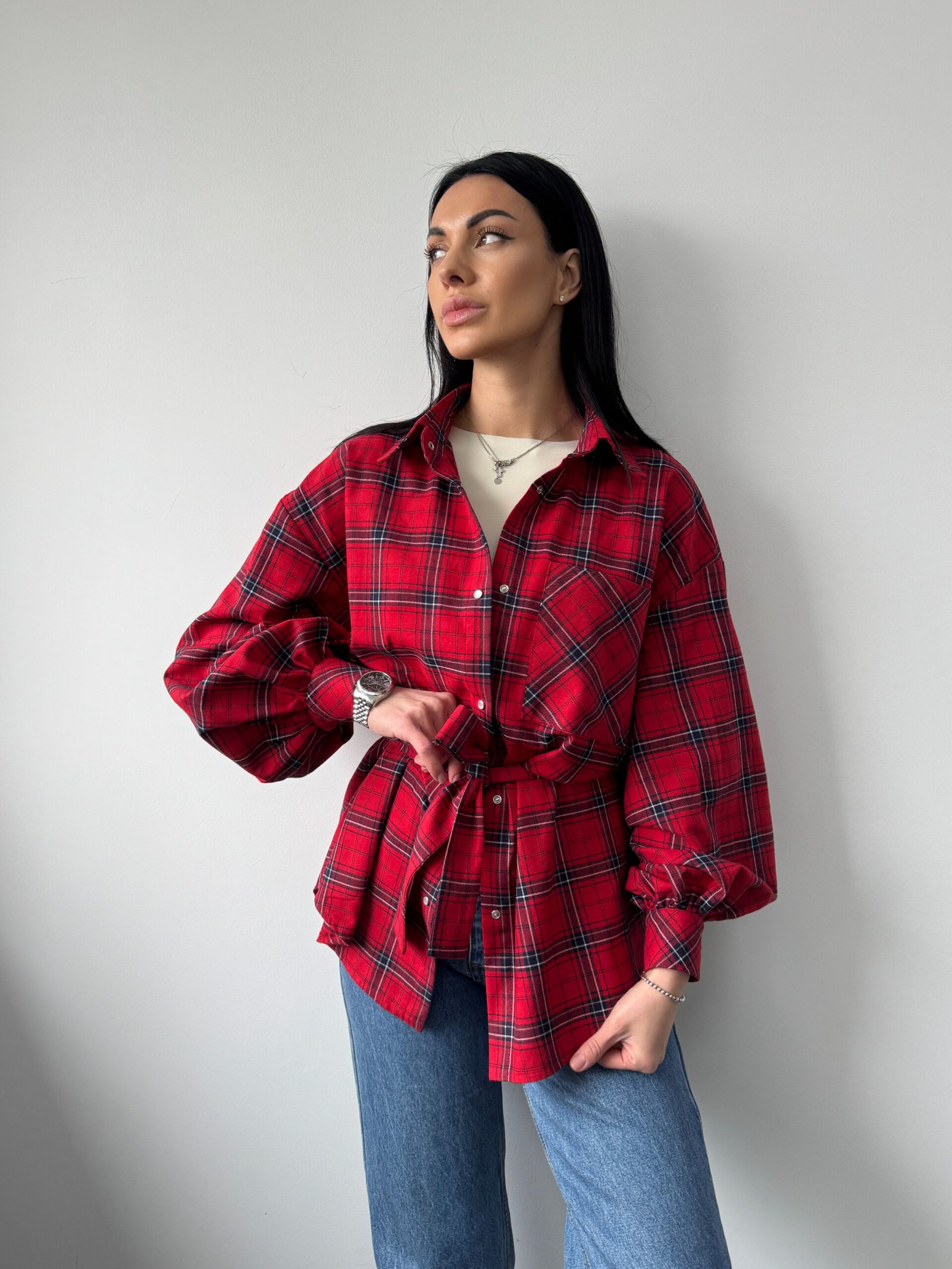 Сорочка клітинка OverSize