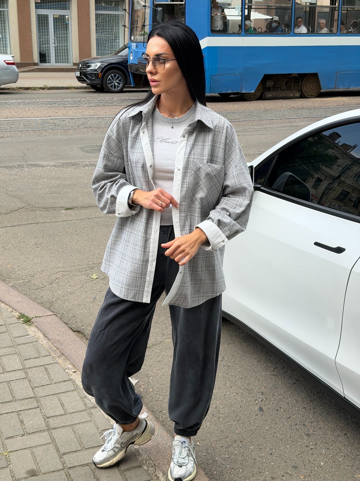 Сорочка з акцентним манжетом