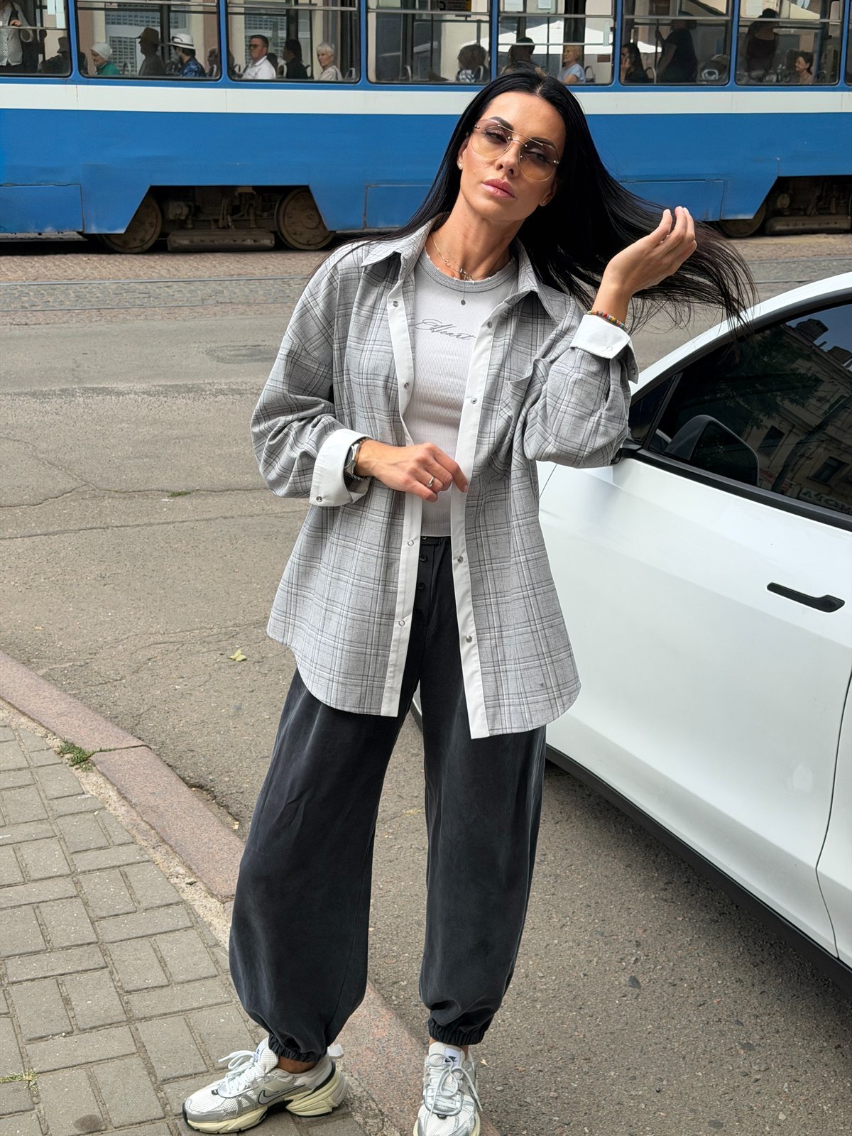 Сорочка з акцентним манжетом